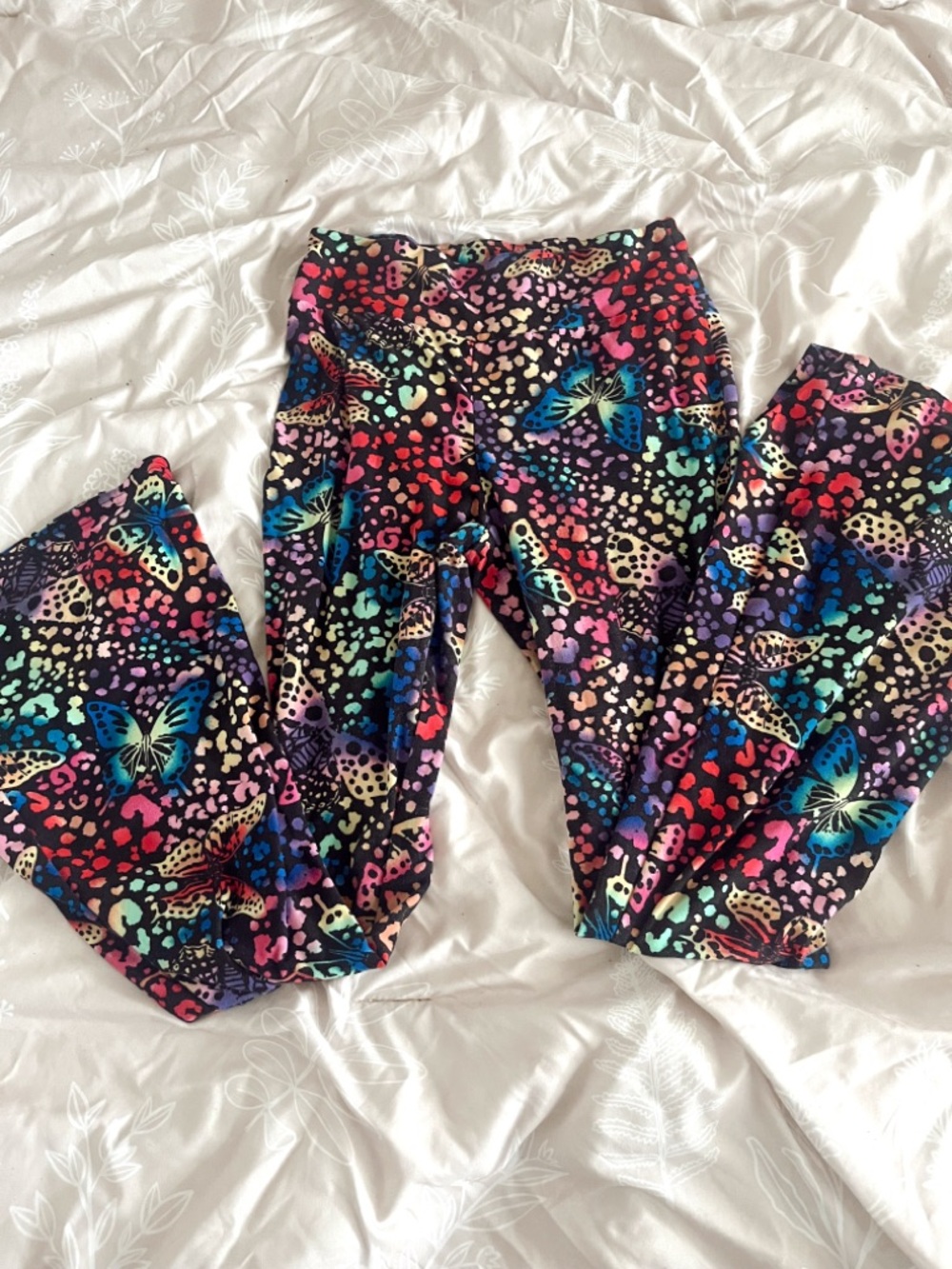 flare lisa frank style yoga pants